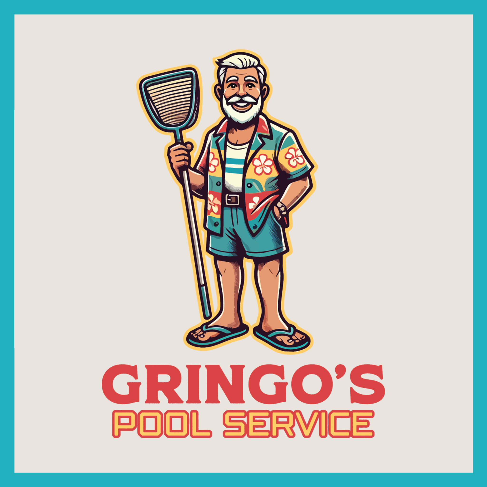 Custom pool service company logo
