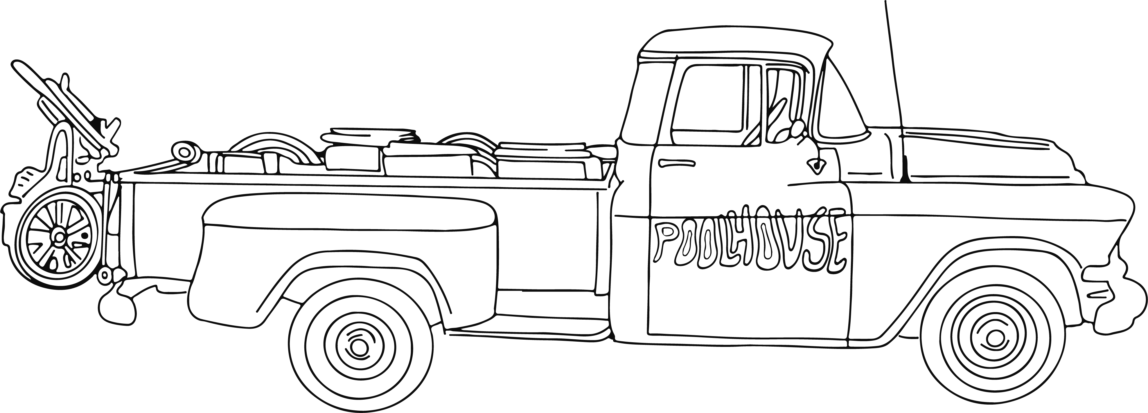 POOLHOUSE service truck driving