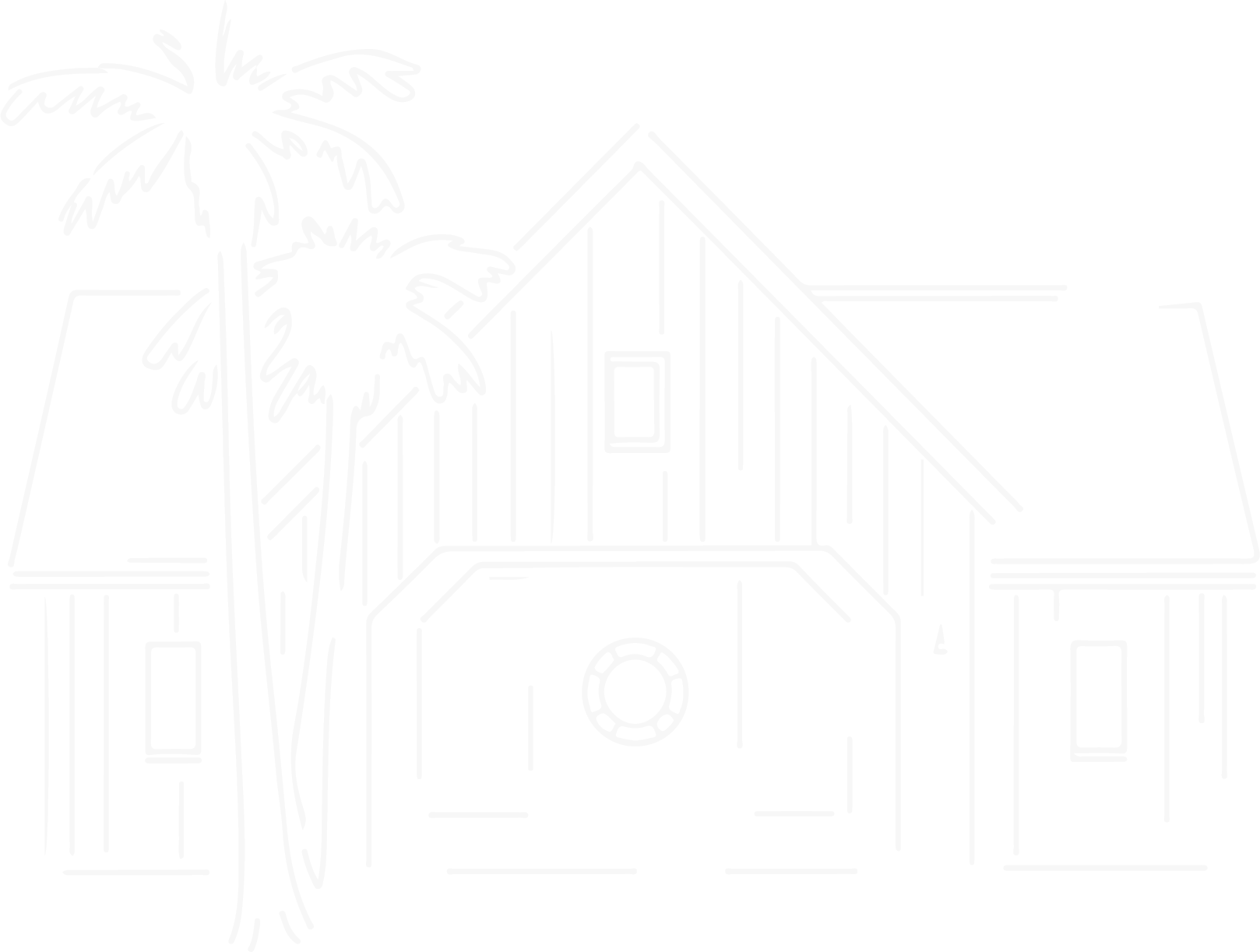 Illustrated POOLHOUSE pool house
